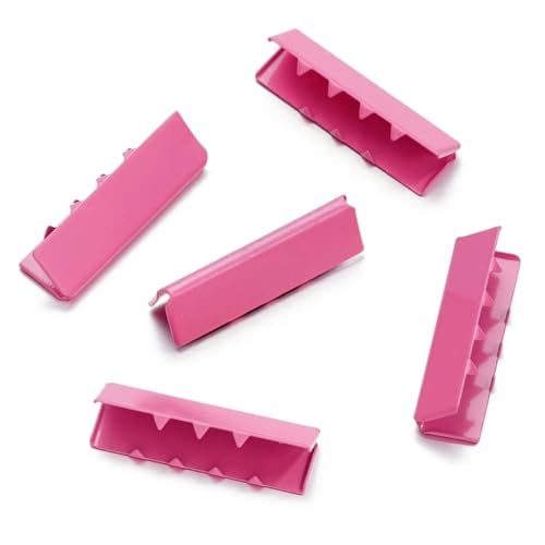10 Stück bunte Quetschperlen, Hohlverschlüsse, Kordel-Endkappen, Schnurband, Lederclip, Faltverbinder für DIY-Schmuckzubehör, Pink, 8,5 x 30 mm 10 Stück bunte Quetschperlen, Hohlverschlüsse, Kordel-Endkappen, Schnurband, Lederclip, Faltverbinder für DIY-Schmuckzubehör, Pink, 8,5 x 30 mm von YFSHC