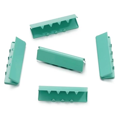 10 Stück bunte Quetschperlen, Hohlverschlüsse, Kordel-Endkappen, Schnurband, Lederclip, Faltverbinder für DIY-Schmuckzubehör, Seegrün, 8,5 x 25 mm 10 Stück bunte Quetschperlen, Hohlverschlüsse, Kordel-Endkappen, Schnurband, Lederclip, Faltverbinder für DIY-Schmuckzubehör, Seegrün, 8,5 x 25 mm von YFSHC