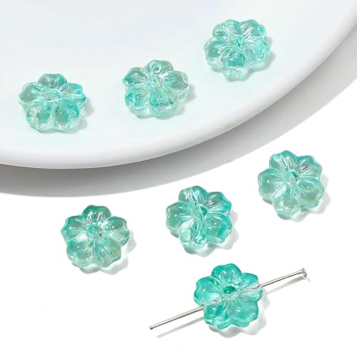 10 Stück transparente Glasperlen mit Farbverlauf, Kirschblütenperle, handgefertigt, DIY-Blumenperlenarmband, Zubehörmaterial, lose Perlen, Stil 3, 14,0 mm, 10 Stück 10 Stück transparente Glasperlen mit Farbverlauf, Kirschblütenperle, handgefertigt, DIY-Blumenperlenarmband, Zubehörmaterial, lose Perlen, Stil 3, 14,0 mm, 10 Stück von YFSHC