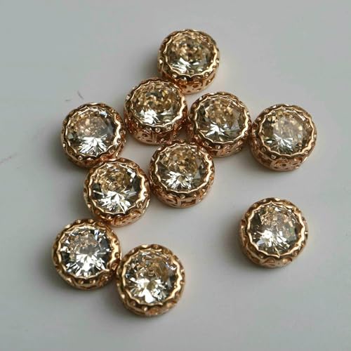 10 teil/los DIY herz kristall tasten zirkonia taste für mantel Strass schmuck nähen kleidung-Weiß runde von YFSHC