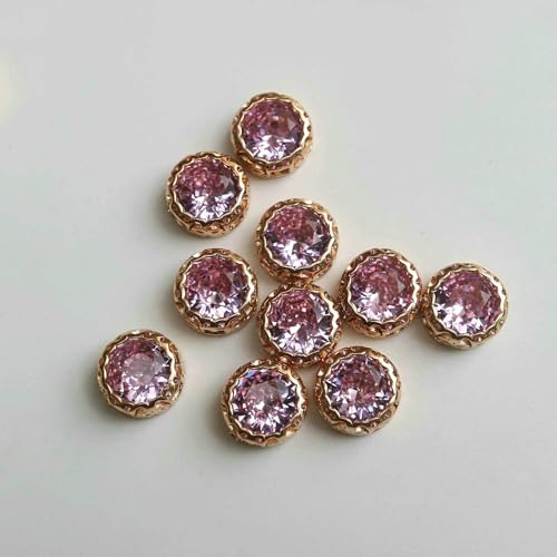 10 teil/los DIY herz kristall tasten zirkonia taste für mantel Strass schmuck nähen kleidung-lila von YFSHC
