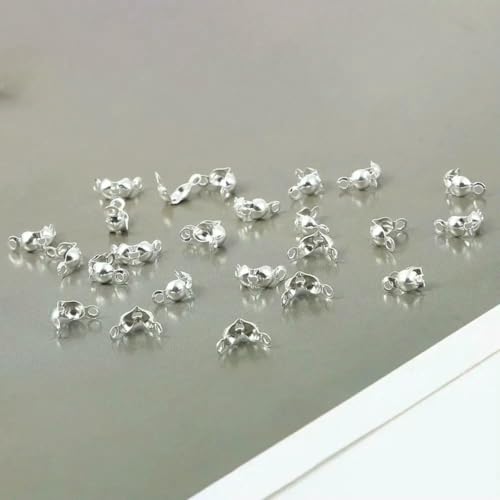 100/200 Stück 4 x 7 mm Eisenverbinderverschluss Endcrimps Perlenverbinderkomponenten für DIY-Schmuckherstellungszubehör-Silber-100 Stück 100/200 Stück 4 x 7 mm Eisenverbinderverschluss Endcrimps Perlenverbinderkomponenten für DIY-Schmuckherstellungszubehör-Silber-100 Stück von YFSHC