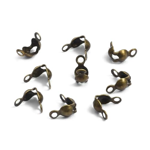 100/200 Stück 4 x 7 mm Verbinderverschluss, Kugelkette, Kalotte, Endcrimps, Perlen, Verbinderkomponenten für DIY-Schmuckherstellung, Zubehör, antike Bronze, 100 Stück 100/200 Stück 4 x 7 mm Verbinderverschluss, Kugelkette, Kalotte, Endcrimps, Perlen, Verbinderkomponenten für DIY-Schmuckherstellung, Zubehör, antike Bronze, 100 Stück von YFSHC