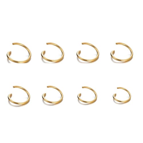 100–200 Stück/Los Edelstahl offene Biegeringe Spaltringe Verbinder für DIY Schmuckherstellung Zubehör Zubehör Großhandel-offener Ring x 100 Stück-6 mm x 0,8 mm von YFSHC