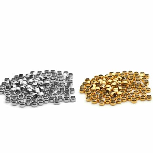 100–200 Stück 1,5 2 2,5 3,0 mm Edelstahl-Kugelstopper-Crimp-Endperlen, Positionierungs-Abstandsperlen für die Herstellung von DIY-Schmuckarmbändern – 200 Stück, gemischte Farben, Durchmesser 3,0 m 100–200 Stück 1,5 2 2,5 3,0 mm Edelstahl-Kugelstopper-Crimp-Endperlen, Positionierungs-Abstandsperlen für die Herstellung von DIY-Schmuckarmbändern – 200 Stück, gemischte Farben, Durchmesser 3,0 m von YFSHC