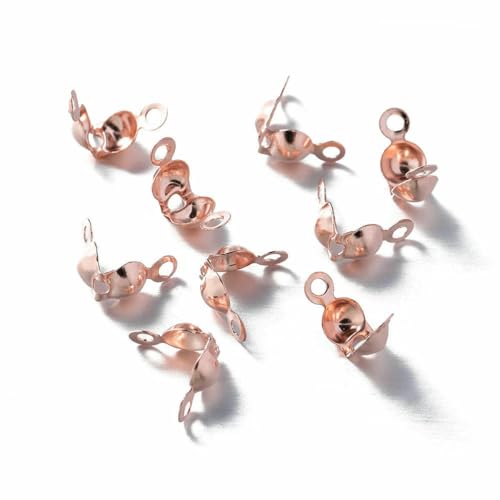 100–200 Stück Verbinderverschluss, 4 x 7 mm, Kugelkette, Kalotte, Endcrimps, Perlen, Verbinderkomponenten für DIY-Schmuckherstellung, Roségold, 200 Stück 100–200 Stück Verbinderverschluss, 4 x 7 mm, Kugelkette, Kalotte, Endcrimps, Perlen, Verbinderkomponenten für DIY-Schmuckherstellung, Roségold, 200 Stück von YFSHC