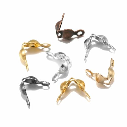 100–200 Stück Verbinderverschluss, 4 x 7 mm, Kugelkette, Kalotte, Endcrimps, Perlen, Verbinderkomponenten für DIY-Schmuckherstellung, Zubehör, mehrfarbig, 100 Stück 100–200 Stück Verbinderverschluss, 4 x 7 mm, Kugelkette, Kalotte, Endcrimps, Perlen, Verbinderkomponenten für DIY-Schmuckherstellung, Zubehör, mehrfarbig, 100 Stück von YFSHC