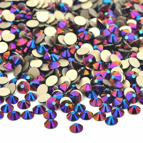 100 Brutto-Großpackung SS6 SS10 SS12 SS16 SS20 SS30 AB-farbige Glas-Strasssteine, nicht Hotfix, flache Rückseite, Strasssteine zum Selbermachen, Nagelsteine-47, bunt, LilaA 100 Brutto-Großpackung SS6 SS10 SS12 SS16 SS20 SS30 AB-farbige Glas-Strasssteine, nicht Hotfix, flache Rückseite, Strasssteine zum Selbermachen, Nagelsteine-47, bunt, LilaA von YFSHC