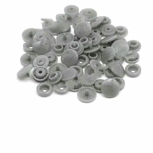 100 Sets Knopf 12MM T5 Runde Druckknöpfe für Kleidung Druckknopfverschlüsse für Kleidung Lätzchen Taschen-B24 von YFSHC