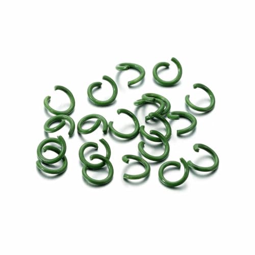 100 Stück/Los 1,2 x 8 mm bunte offene Biegeringe aus Metall, geteilter Biegeringverbinder für DIY-Schmuckherstellung, Zubehör, Zubehör, Armeegrün, 8 mm x 100 Stück 100 Stück/Los 1,2 x 8 mm bunte offene Biegeringe aus Metall, geteilter Biegeringverbinder für DIY-Schmuckherstellung, Zubehör, Zubehör, Armeegrün, 8 mm x 100 Stück von YFSHC