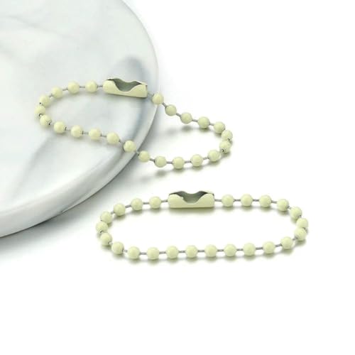 100 Stück/Los 10 cm Eisen Bunte Kugelperlenkette Passend für Schlüsselring Schlüsselanhänger Puppen Etikett Handanhänger Anschluss DIY Schmuckherstellung-Beige Gelb-12 cm 100 Stück/Los 10 cm Eisen Bunte Kugelperlenkette Passend für Schlüsselring Schlüsselanhänger Puppen Etikett Handanhänger Anschluss DIY Schmuckherstellung-Beige Gelb-12 cm von YFSHC