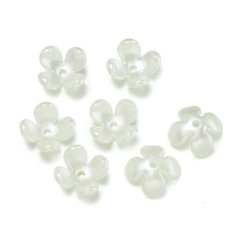 100 Stück/Los ABS-Imitationsperlen, Blumen-Abstandshalter, Endkappen, Charms, Anhänger für DIY-Armband, Halskette, Schmuckherstellung, Zubehör-Blumen 05 100 Stück/Los ABS-Imitationsperlen, Blumen-Abstandshalter, Endkappen, Charms, Anhänger für DIY-Armband, Halskette, Schmuckherstellung, Zubehör-Blumen 05 von YFSHC