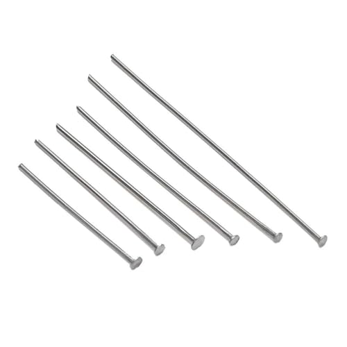 100 Stück/Los Edelstahl-Kopfstifte, DIY-Schmuckzubehör, Ohrringe, Perlen, Flachkopfstifte für die Schmuckherstellung, Kopfstifte, 70 mm x 100 Stück 100 Stück/Los Edelstahl-Kopfstifte, DIY-Schmuckzubehör, Ohrringe, Perlen, Flachkopfstifte für die Schmuckherstellung, Kopfstifte, 70 mm x 100 Stück von YFSHC