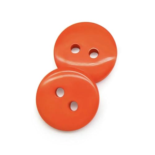 100 Stück/Los Harzknopf, rund, 2 Löcher, 9/10/11 mm, zum Aufnähen, kleiner Knopf für Kindertücher, Bonbonfarben, handgefertigtes DIY-Zubehör, Orange 607-9 mm 100 Stück/Los Harzknopf, rund, 2 Löcher, 9/10/11 mm, zum Aufnähen, kleiner Knopf für Kindertücher, Bonbonfarben, handgefertigtes DIY-Zubehör, Orange 607-9 mm von YFSHC