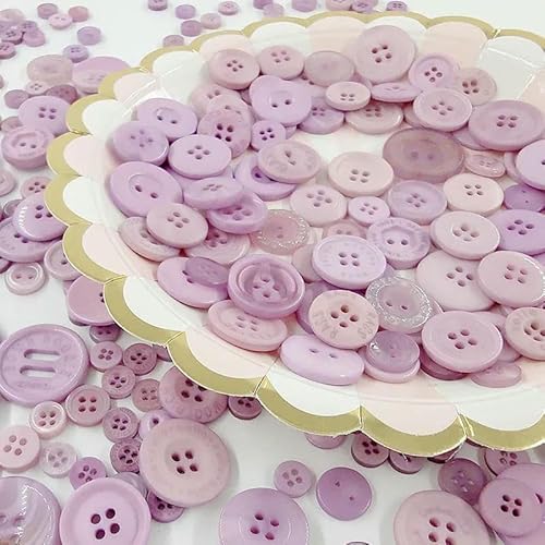 100 Stück 1–3 cm runde Harzknöpfe, gemischte Farben, Knopfmalerei für Kinder, 2/4-Loch-Knopf für DIY-Bastel-Nähzubehör, hellviolette Serie, 100 Stück, ca. 40 g 100 Stück 1–3 cm runde Harzknöpfe, gemischte Farben, Knopfmalerei für Kinder, 2/4-Loch-Knopf für DIY-Bastel-Nähzubehör, hellviolette Serie, 100 Stück, ca. 40 g von YFSHC