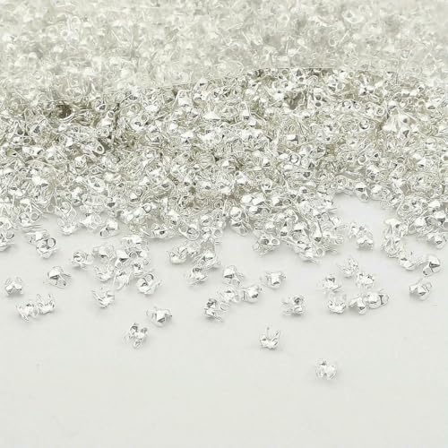 100 Stück 2,5 x 4,0 mm Schmuckzubehör, vergoldet, versilbert, End-Crimps, Perlen, Kugelketten-Anschlussverschluss, Zubehör, Silber 100 Stück 2,5 x 4,0 mm Schmuckzubehör, vergoldet, versilbert, End-Crimps, Perlen, Kugelketten-Anschlussverschluss, Zubehör, Silber von YFSHC