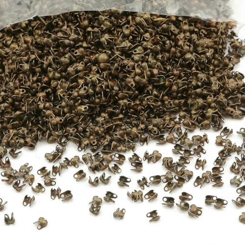100 Stück 2,5 x 4,0 mm Schmuckzubehör, vergoldet, versilbert, End-Crimps, Perlen, Kugelketten-Verbinder, Verschluss-Befunde, Bronze 100 Stück 2,5 x 4,0 mm Schmuckzubehör, vergoldet, versilbert, End-Crimps, Perlen, Kugelketten-Verbinder, Verschluss-Befunde, Bronze von YFSHC