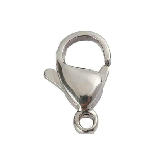 100 Stück 20 Stück 9–15 mm Edelstahl-Karabinerverschlüsse, goldfarbene Kettenklauenverbinder für Armband-Halskette, DIY-Schmuckherstellung, Stahlfarbe 13,0 mm, 100 Stück 100 Stück 20 Stück 9–15 mm Edelstahl-Karabinerverschlüsse, goldfarbene Kettenklauenverbinder für Armband-Halskette, DIY-Schmuckherstellung, Stahlfarbe 13,0 mm, 100 Stück von YFSHC