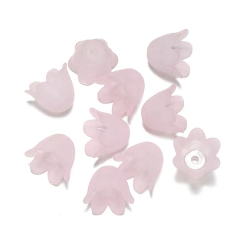 100 Stück 8,5 x 11 mm Acryl-Perlenkappen mit Lilienblütenmotiv, mattiert, für Ohrringe, Schlüsselanhänger, Armbänder, DIY-Schmuckherstellung, Zubehör, Pink 100 Stück 8,5 x 11 mm Acryl-Perlenkappen mit Lilienblütenmotiv, mattiert, für Ohrringe, Schlüsselanhänger, Armbänder, DIY-Schmuckherstellung, Zubehör, Pink von YFSHC