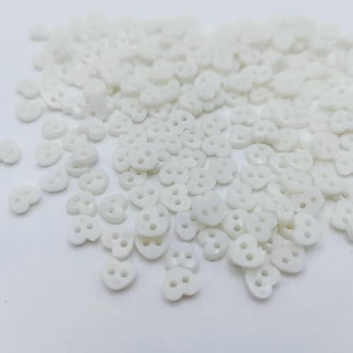 100 Stück rote 6 mm Herzknöpfe für Puppen, Stofftiere, Kleidung, Nähen, Puppenherstellung, Zubehör, Hochzeitskarten, Dekorationen, Weiß 100 Stück rote 6 mm Herzknöpfe für Puppen, Stofftiere, Kleidung, Nähen, Puppenherstellung, Zubehör, Hochzeitskarten, Dekorationen, Weiß von YFSHC
