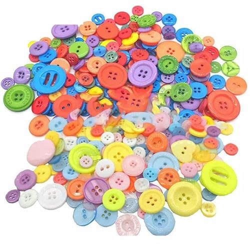 100 farbige runde Knöpfe, 0,7–2,5 cm, verschiedene Größen, für Heimwerker, Basteln, Nähen, Strickprojekte, Nähzubehör für den Haushalt, 660 Stück Macaron von YFSHC