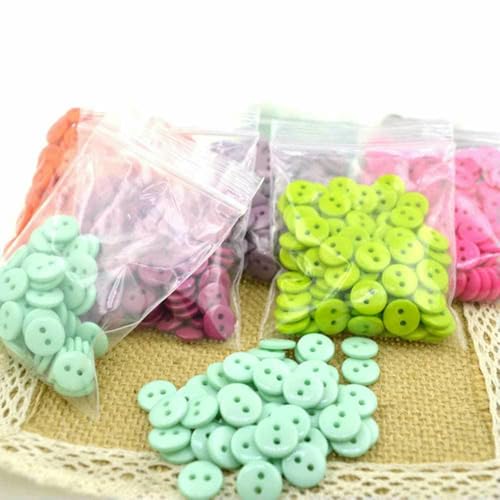 100 teile/los Harz Nähen Taste Runde 2 Löcher 10mm (0,4 in) dia nähen auf taste zubehör handgemachte kinder taste DIY-001 von YFSHC