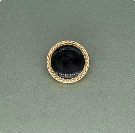 12 Stück 15/20/25 mm goldene Perlen-Metallknöpfe für Vintage-Anzug, Mantel, Kleid, Knopf, Kleidung, Nähen, Kleidungsstückzubehör, B025-schwarz-20 mm, 12 Stück von YFSHC