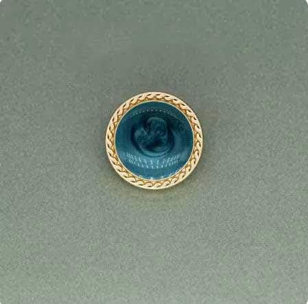 12 Stück 15/20/25 mm goldene Perlen-Metallknöpfe für Vintage-Anzug, Mantel, Kleid, Knopf, Kleidung, Nähen, Kleidungszubehör, B025-daek blau-25 mm, 12 Stück von YFSHC