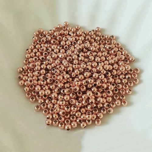 14k/18k Echt vergoldete 2-6mm Runde Spacer Perle zur Schmuckherstellung,Perlen für Armbänder,Trennperlen DIY Schmuckzubehör-rosévergoldet-6mm-30 Stück 14k/18k Echt vergoldete 2-6mm Runde Spacer Perle zur Schmuckherstellung,Perlen für Armbänder,Trennperlen DIY Schmuckzubehör-rosévergoldet-6mm-30 Stück von YFSHC