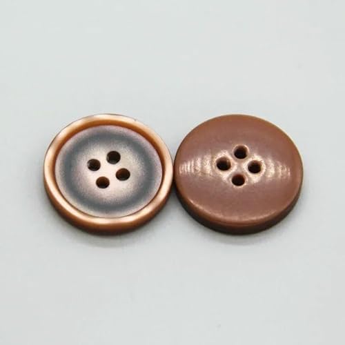 15/18/20/23/25 mm modische blaue runde Harzknöpfe für Kleidung, Herren, Hosen, Mäntel, Jacken, Basteln, Nähzubehör, Orange, 15 mm, 20 Stück von YFSHC