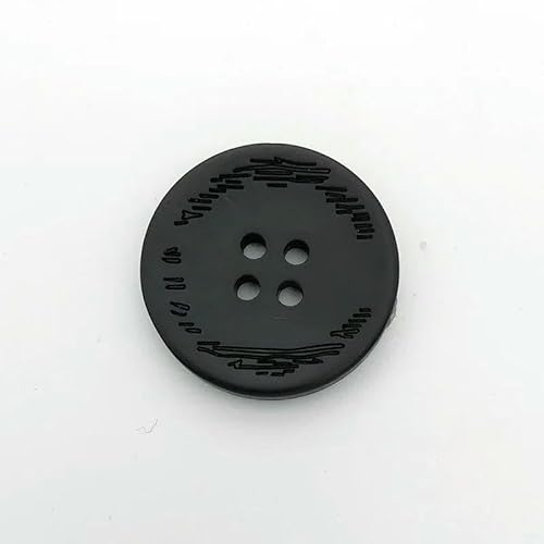 15–30 mm, 4 Löcher, schwarze Mantelknöpfe für Kleidung, Pullover, Strickjacke, Harzknopf, Kleidungsstück, Scrapbooking, Nähzubehör, 3–21,5 mm, 5 Stück von YFSHC