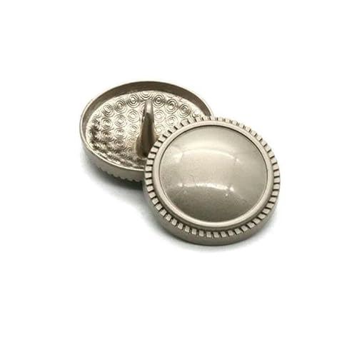 15 Stück 18–25 mm gold-silber-schwarze Metallknöpfe, handgefertigt, zum Nähen von Mänteln, Windjacken, Kleidungszubehör, B105-Silber-18 mm von YFSHC