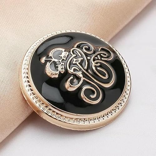 18/21/25 mm Blumenperlen-Gold-Ösenknöpfe für Damenbekleidung, Jacken, Pullover, handgefertigtes Nähzubehör, Scrapbooking, 18–21,0 mm, 5 Stück von YFSHC