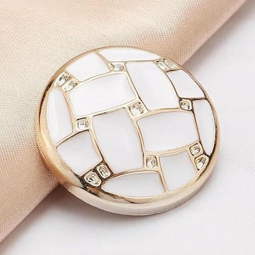 18/21/25 mm Blumenperlen-Gold-Ösenknöpfe für Damenbekleidung, Jacken, Pullover, handgefertigtes Nähzubehör, Scrapbooking, 20–25,0 mm, 5 Stück von YFSHC