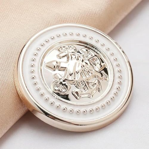18/21/25 mm Blumenperlen-Gold-Ösenknöpfe für Damenbekleidung, Jacken, Pullover, handgefertigtes Nähzubehör, Scrapbooking, 22–18,0 mm, 5 Stück von YFSHC