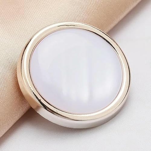 18/21/25 mm Blumenperlen-Gold-Ösenknöpfe für Damenbekleidung, Jacken, Pullover, handgefertigtes Nähzubehör, Scrapbooking, 28–25,0 mm, 10 Stück von YFSHC
