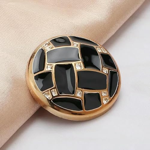 18/21/25 mm Blumenperlen-Gold-Ösenknöpfe für Damenbekleidung, Jacken, Pullover, handgefertigtes Nähzubehör, Scrapbooking, 3–25,0 mm, 5 Stück von YFSHC