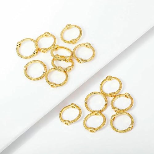18 Karat vergoldetes Messing, runder Perlenrahmen, Durchgangsloch, Perlenrahmen-Verbinder für DIY-Halsketten, Armbandherstellung, Zubehör, Fingdings-18 Karat vergoldet-11 mm-20 Stück 18 Karat vergoldetes Messing, runder Perlenrahmen, Durchgangsloch, Perlenrahmen-Verbinder für DIY-Halsketten, Armbandherstellung, Zubehör, Fingdings-18 Karat vergoldet-11 mm-20 Stück von YFSHC
