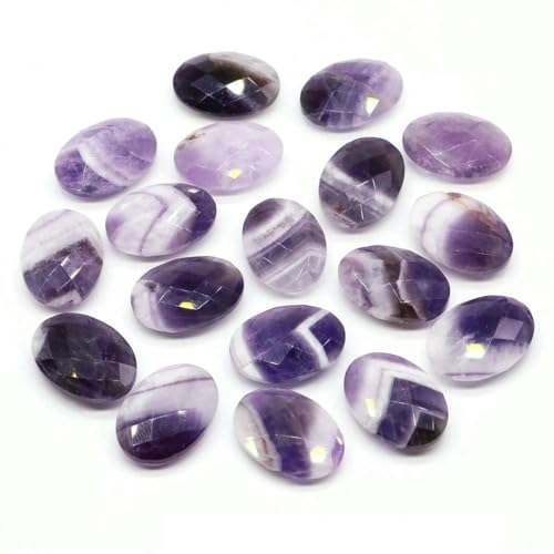 18 x 13,0 mm Natursteine, oval, doppelseitig geschliffen, facettierte Perlen, Heilkristall, Amethyst, Edelsteine, Perle zur Schmuckherstellung, DIY-Zubehör, Amethyst, 10 Stück 18 x 13,0 mm Natursteine, oval, doppelseitig geschliffen, facettierte Perlen, Heilkristall, Amethyst, Edelsteine, Perle zur Schmuckherstellung, DIY-Zubehör, Amethyst, 10 Stück von YFSHC