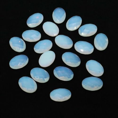 18 x 13,0 mm Natursteine, oval, doppelseitig geschliffen, facettierte Perlen, Heilkristall, Amethyst, Edelsteine, Perle zur Schmuckherstellung, DIY-Zubehör, Opalit, 10 Stück 18 x 13,0 mm Natursteine, oval, doppelseitig geschliffen, facettierte Perlen, Heilkristall, Amethyst, Edelsteine, Perle zur Schmuckherstellung, DIY-Zubehör, Opalit, 10 Stück von YFSHC
