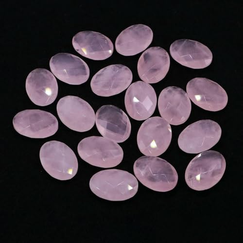 18 x 13,0 mm Natursteine, oval, doppelseitig geschliffen, facettierte Perlen, Heilkristall, Amethyst, Edelsteine, Perle zur Schmuckherstellung, DIY-Zubehör, Rosenquarz A, 5 Stück 18 x 13,0 mm Natursteine, oval, doppelseitig geschliffen, facettierte Perlen, Heilkristall, Amethyst, Edelsteine, Perle zur Schmuckherstellung, DIY-Zubehör, Rosenquarz A, 5 Stück von YFSHC