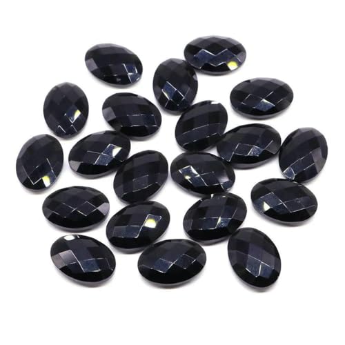 18 x 13,0 mm Natursteine, oval, doppelseitig geschliffen, facettierte Perlen, Heilkristall, Amethyst, Edelsteine, Perle zur Schmuckherstellung, DIY-Zubehör, Schwarzer Obsidian, 1 Stück 18 x 13,0 mm Natursteine, oval, doppelseitig geschliffen, facettierte Perlen, Heilkristall, Amethyst, Edelsteine, Perle zur Schmuckherstellung, DIY-Zubehör, Schwarzer Obsidian, 1 Stück von YFSHC