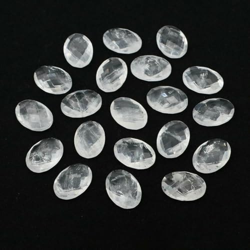 18 x 13,0 mm Natursteine, oval, doppelseitig geschliffen, facettierte Perlen, Heilkristall, Amethyst, Edelsteine, Perle zur Schmuckherstellung, DIY-Zubehör, klarer Quarz A, 20 Stück 18 x 13,0 mm Natursteine, oval, doppelseitig geschliffen, facettierte Perlen, Heilkristall, Amethyst, Edelsteine, Perle zur Schmuckherstellung, DIY-Zubehör, klarer Quarz A, 20 Stück von YFSHC