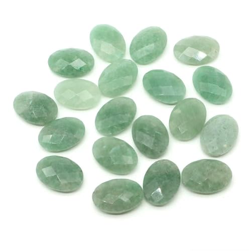 18 x 13,0 mm Natursteine, oval, doppelseitig geschliffen, facettierte Perlen, Heilkristall, Amethyst, Edelsteine, Perle zur Schmuckherstellung, DIY-Zubehör – Grüner Aventurin – 10 Stück 18 x 13,0 mm Natursteine, oval, doppelseitig geschliffen, facettierte Perlen, Heilkristall, Amethyst, Edelsteine, Perle zur Schmuckherstellung, DIY-Zubehör – Grüner Aventurin – 10 Stück von YFSHC