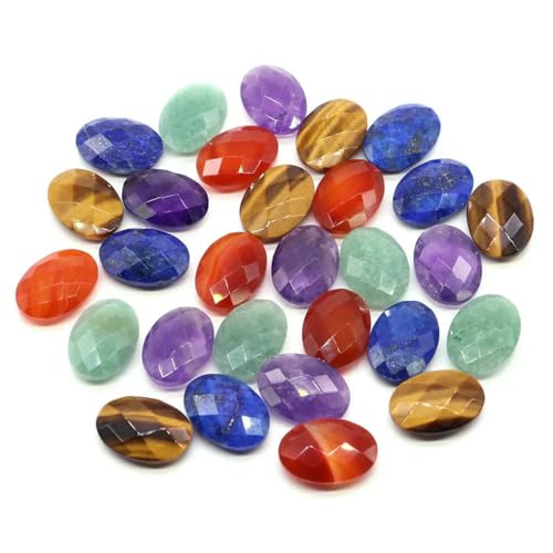 18 x 13,0 mm Natursteine, oval, doppelseitig geschliffen, facettierte Perlen, Heilkristall, Amethyst, Edelsteine, Perle zur Schmuckherstellung, DIY-Zubehör – Stein – 5 Stück 18 x 13,0 mm Natursteine, oval, doppelseitig geschliffen, facettierte Perlen, Heilkristall, Amethyst, Edelsteine, Perle zur Schmuckherstellung, DIY-Zubehör – Stein – 5 Stück von YFSHC