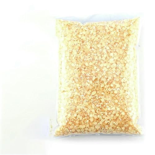 2/3/4/5/6 mm Bulk Jelly Ab Resin Nicht Hot Fix Strasssteine mit flacher Rückseite Kristalle Strass Glitzern Russischer Kameen-Champagner-3,0 mm 10000 Stück von YFSHC