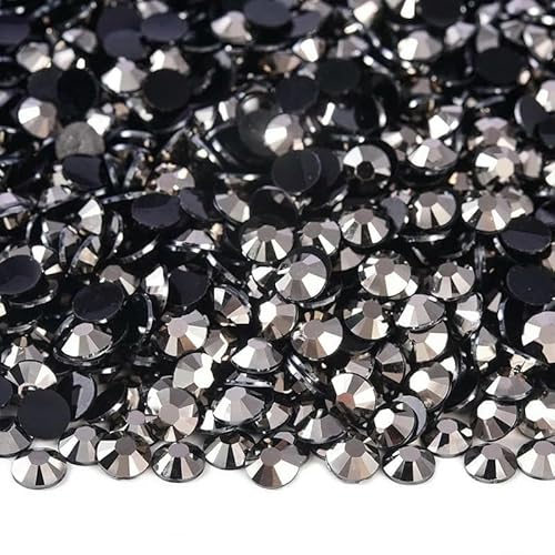 2 mm – 6 mm, rund, nicht Hotfix, Glitzer, Bling, Maniküre-Strass, silberfarben, flache Rückseite, Harz-Strasssteine, zum Aufkleben, Perlen für Nagelkunst, Nagel-Edelstein 2 mm – 6 mm, rund, nicht Hotfix, Glitzer, Bling, Maniküre-Strass, silberfarben, flache Rückseite, Harz-Strasssteine, zum Aufkleben, Perlen für Nagelkunst, Nagel-Edelstein von YFSHC