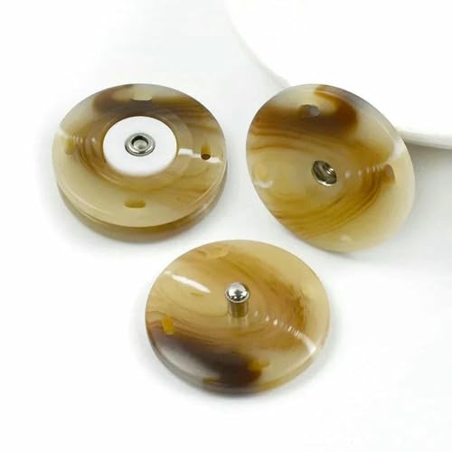 20/30 Stück 18/21/25 mm Harzknöpfe Druckknopf Unsichtbarer Verschluss für Damenmanteljacke Nähmaterial Zubehör-02Khaki-21 mm-30 Stück von YFSHC
