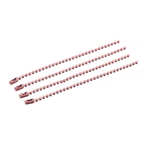 20/40/60/80 Stück Kugelperlenketten, passend für Schlüsselanhänger/Puppen/Etiketten, Handanhänger-Anschluss für DIY-Armband, Schmuckherstellung, Zubehör, 11,5 cm, Dunkelrosa, 40 Stück von YFSHC
