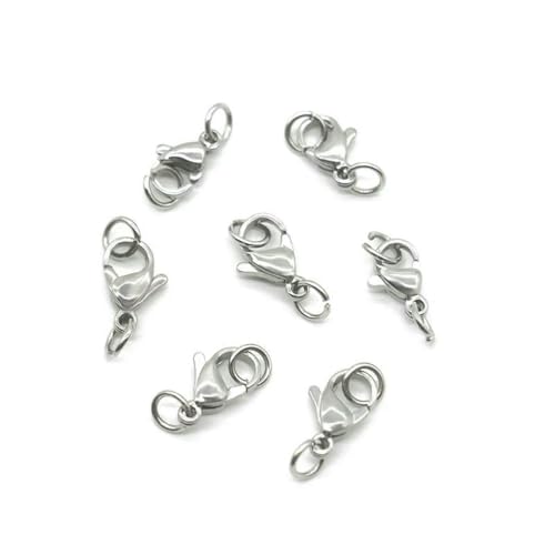 20/50 Stück Edelstahl vergoldete Karabinerverschlüsse für Armband, Halskette, Kette, DIY-Schmuckherstellung, Zubehör, Stahl, 6 x 11 mm, 20 Stück von YFSHC